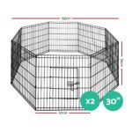 i.Pet 2x30" 8 Panel Dog Playpen Pet Fence Exercise Cage Enclosure Play Pen - Image 2
