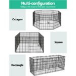 i.Pet 2x30" 8 Panel Dog Playpen Pet Fence Exercise Cage Enclosure Play Pen - Image 4