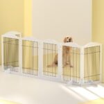 i.Pet Dog Playpen Enclosure 6 Panel Pet Fence Wooden Play Pen - Image 7