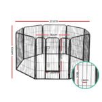 i.Pet 40" 8 Panel Dog Playpen Pet Exercise Cage Enclosure Fence Play Pen - Image 2