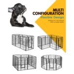 i.Pet 40" 8 Panel Dog Playpen Pet Exercise Cage Enclosure Fence Play Pen - Image 3