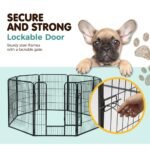 i.Pet 40" 8 Panel Dog Playpen Pet Exercise Cage Enclosure Fence Play Pen - Image 4