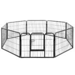 i.Pet 24" 8 Panel Dog Playpen Pet Exercise Cage Enclosure Fence Play Pen