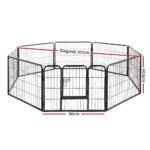 i.Pet 24" 8 Panel Dog Playpen Pet Exercise Cage Enclosure Fence Play Pen - Image 2