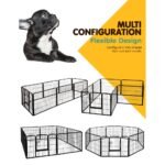 i.Pet 24" 8 Panel Dog Playpen Pet Exercise Cage Enclosure Fence Play Pen - Image 3