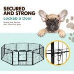 i.Pet 24" 8 Panel Dog Playpen Pet Exercise Cage Enclosure Fence Play Pen - Image 4