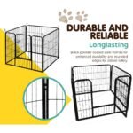 i.Pet 24" 8 Panel Dog Playpen Pet Exercise Cage Enclosure Fence Play Pen - Image 5