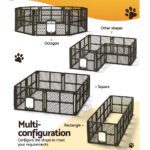 i.Pet Dog Playpen Enclosure 8 Panel Pet Fence Plastic Play Pen - Image 6