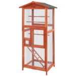 i.Pet Bird Cage 72cm x 60cm x 168cm Pet Cages Large Aviary Parrot Carrier Travel Canary Wooden XL - Image 3