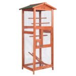 i.Pet Bird Cage 72cm x 60cm x 168cm Pet Cages Large Aviary Parrot Carrier Travel Canary Wooden XL - Image 8