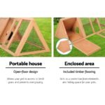 i.Pet Rabbit Hutch Chicken Coop 119cm x 51cm x 44cm Chicken Coop Large Run Wooden Cage Outdoor - Image 5