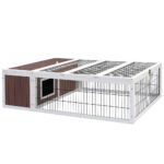 i.Pet Rabbit Hutch 124cm x 90cm x 35cm Chicken Coop Large Outdoor Wooden Run Cage House - Image 7