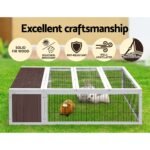 i.Pet Rabbit Hutch 124cm x 90cm x 35cm Chicken Coop Large Outdoor Wooden Run Cage House - Image 5