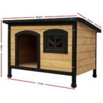 i.Pet Dog Kennel Large Wooden Outdoor Indoor House Pet Puppy Crate Cabin Waterproof - Image 2