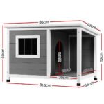 i.Pet Dog Kennel House Large Wooden Outdoor Pet Kennels Indoor Puppy Cabin Log - Image 2