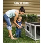 i.Pet Dog Kennel House Large Wooden Outdoor Pet Kennels Indoor Puppy Cabin Log - Image 7