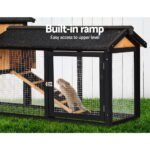 i.Pet Chicken Coop Rabbit Hutch 165cm x 43cm x 86cm Chicken Coop Large Run House Cage Wooden Outdoor - Image 6