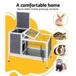 i.Pet Rabbit Hutch Chicken Coop 97cm x 49cm x 86cm Chicken Coop Large Run Wooden Outdoor Cage House - Image 4