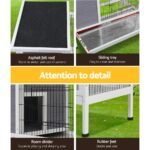 i.Pet Rabbit Hutch Chicken Coop 97cm x 49cm x 86cm Chicken Coop Large Run Wooden Outdoor Cage House - Image 6