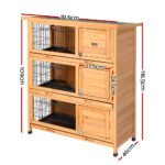 i.Pet Rabbit Hutch Chicken Coop 91.5cm x 46cm x 116.5cm Chicken Coop Large House Cage Run Wooden Outdoor - Image 2