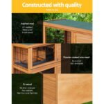 i.Pet Rabbit Hutch Chicken Coop 91.5cm x 46cm x 116.5cm Chicken Coop Large House Cage Run Wooden Outdoor - Image 4