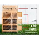 i.Pet Rabbit Hutch Chicken Coop 91.5cm x 46cm x 116.5cm Chicken Coop Large House Cage Run Wooden Outdoor - Image 5