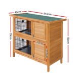 i.Pet Rabbit Hutch Chicken Coop 91.5cm x 45cm x 82cm Chicken Coop Large Wooden House Run Cage - Image 2