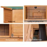 i.Pet Rabbit Hutch Chicken Coop 91.5cm x 45cm x 82cm Chicken Coop Large Wooden House Run Cage - Image 4