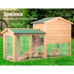 i.Pet Chicken Coop Rabbit Hutch 138cm x 44cm x 85cm Large Chicken Coop House Run Cage Wooden Outdoor - Image 5