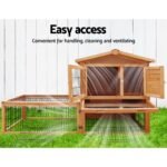 i.Pet Chicken Coop Rabbit Hutch 155cm x 49cm x 90cm Large Chicken Coop Wooden Run Cage House Outdoor - Image 5