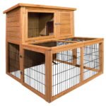 i.Pet Chicken Coop Rabbit Hutch 96cm x 96cm x 100cm Large Chicken Coop Run Wooden Cage Outdoor House - Image 8