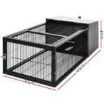 i.Pet Rabbit Cage 122x52cm Hutch Enclosure Carrier Metal - Image 2
