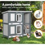 i.Pet Rabbit Hutch Chicken Coop 98cm x 45cm x 92cm Chicken Coop Large Wooden House Run Cage Outdoor - Image 4