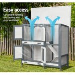 i.Pet Rabbit Hutch Chicken Coop 98cm x 45cm x 92cm Chicken Coop Large Wooden House Run Cage Outdoor - Image 5