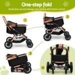 i.Pet Pet Dog Stroller Pram Large Cat Carrier Travel Pushchair Foldable 4 Wheels - Image 3