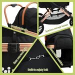 i.Pet Pet Dog Stroller Pram Large Cat Carrier Travel Pushchair Foldable 4 Wheels - Image 6