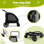 i.Pet Pet Stroller Dog Pram Large Carrier Cat Travel Foldable Strollers 4 Wheels Trolley - Image 5