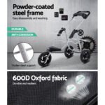 i.Pet Pet Stroller Dog Pram Large Cat Carrier Travel 3 Wheels Foldable Pushchair - Image 6