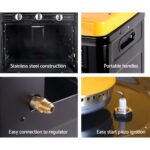 Devanti Portable Gas Oven LPG Black - Image 3