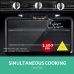 Devanti Portable Gas Oven LPG Black - Image 5