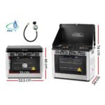 Devanti Portable Gas Oven LPG Silver - Image 7