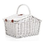 Alfresco 2 Person Picnic Basket Set Willow Vintage Baskets Insulated Blanket Bag - Image 3