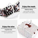 Alfresco 2 Person Picnic Basket Set Willow Vintage Baskets Insulated Blanket Bag - Image 5