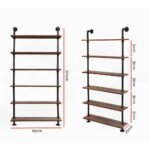 Artiss Floating DIY Pipe Shelf 6 Tiers - IRA - Image 2