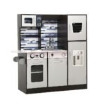 Keezi Kids Kitchen Play Set Wooden Pretend Toys Cooking Children Oven Fridge - Image 3