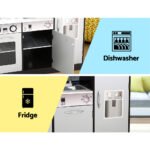 Keezi Kids Kitchen Play Set Wooden Pretend Toys Cooking Children Oven Fridge - Image 6