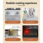 Keezi Kids Kitchen Play Set Wooden Pretend Toys Cooking Children Cookware Sink - Image 7