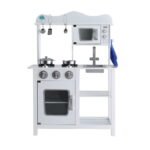 Keezi Kids Kitchen Play Set Wooden Pretend Toys Cooking Children Cookware Food - Image 3