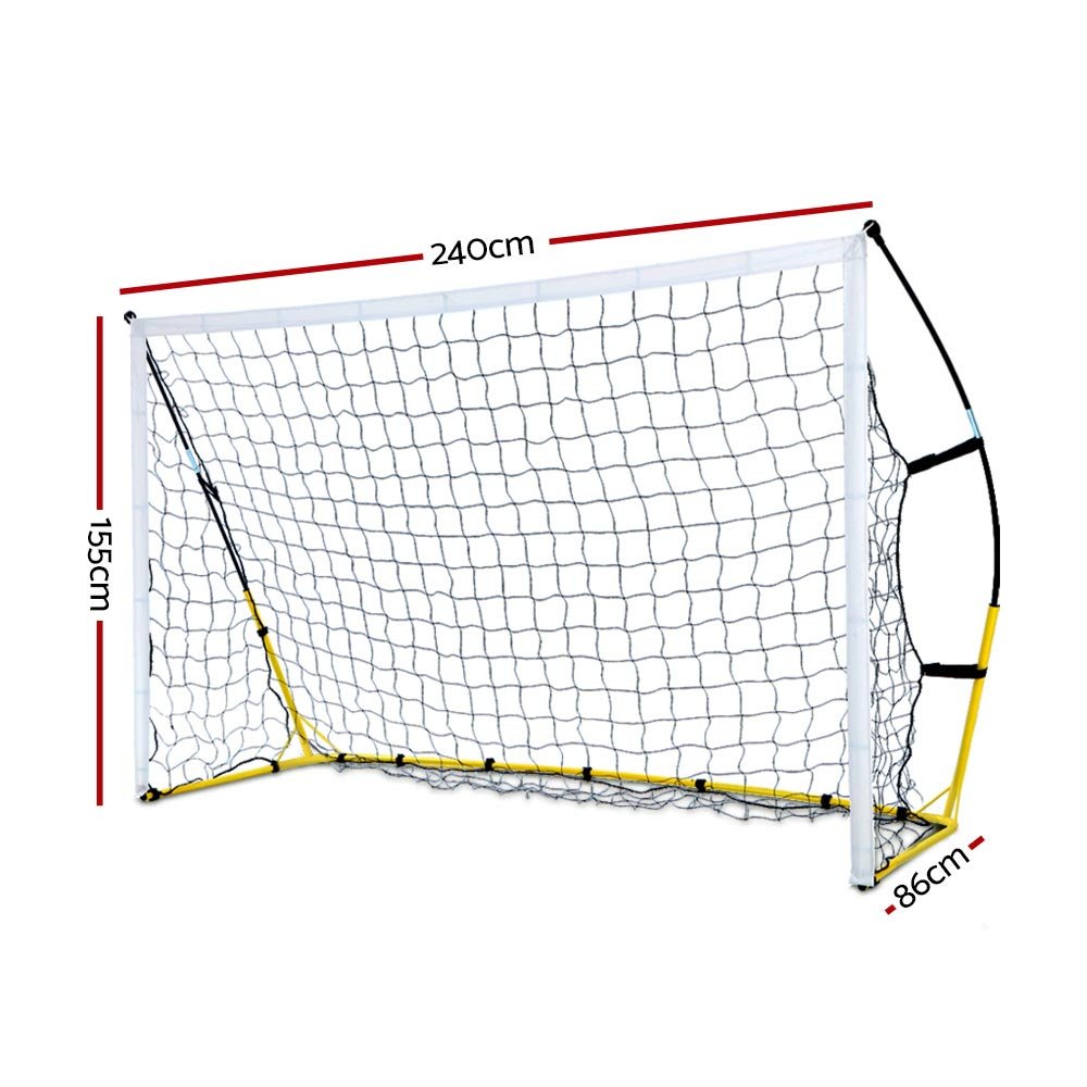 PN-S085-YE-00.jpg Everfit 2.4m Football Soccer Net Portable Goal Net Rebounder Sports Training - Image 1