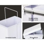 Cefito Pull Out Bin Kitchen Double Basket 2X20L White - Image 6